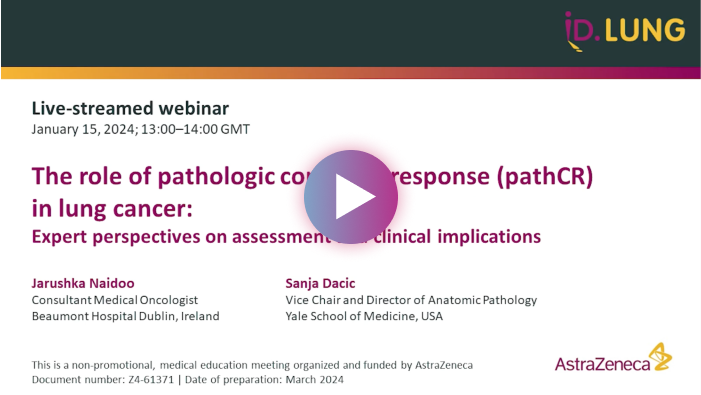 Video on the role of pathCR in lung cancer: expert perspectives on assessment and clinical implication